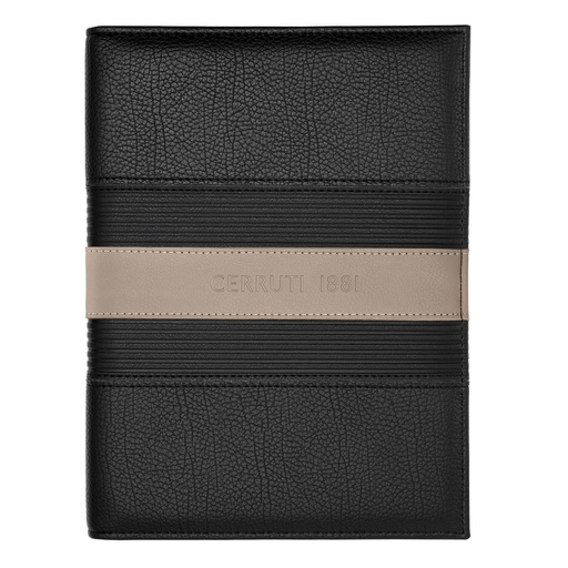 [NDM406X] CERRUTI 1881 Delano Taupe & Black A5 Folder