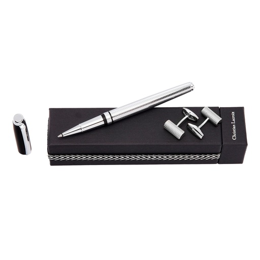 [LPMR456A] Christian Lacroix Caprio Cufflinks & Rollerball Pen Gift Set
