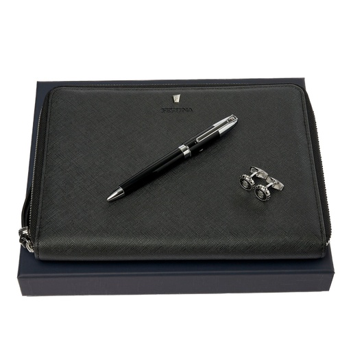 [FPBMM196A] Festina Cufflinks, Ballpoint Pen & A5 Conference Folder Gift Set