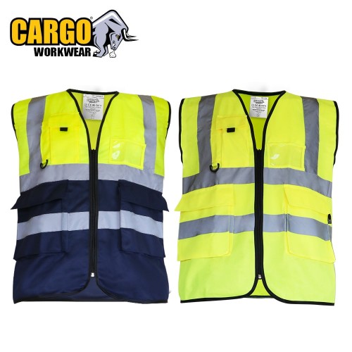 Cargo Hi-Vis Executive Vest Multi Pockets & ID Holder 1327
